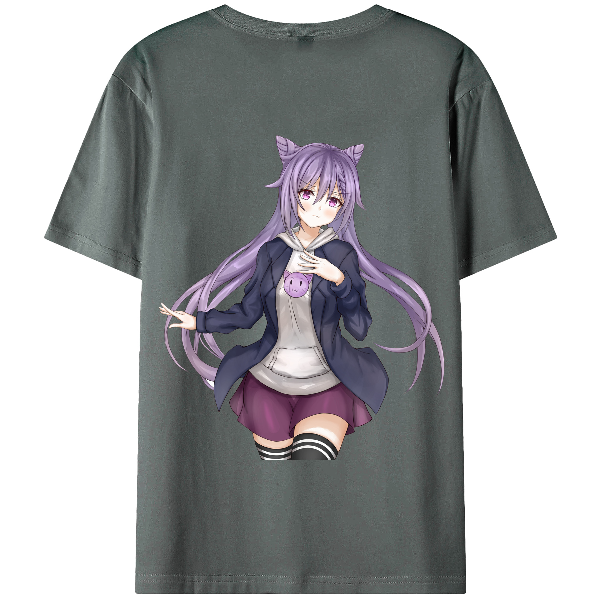 げんし神 刻晴 こくせい genshin Kokusei 綿100％半袖Tシャツ（背面プリント）